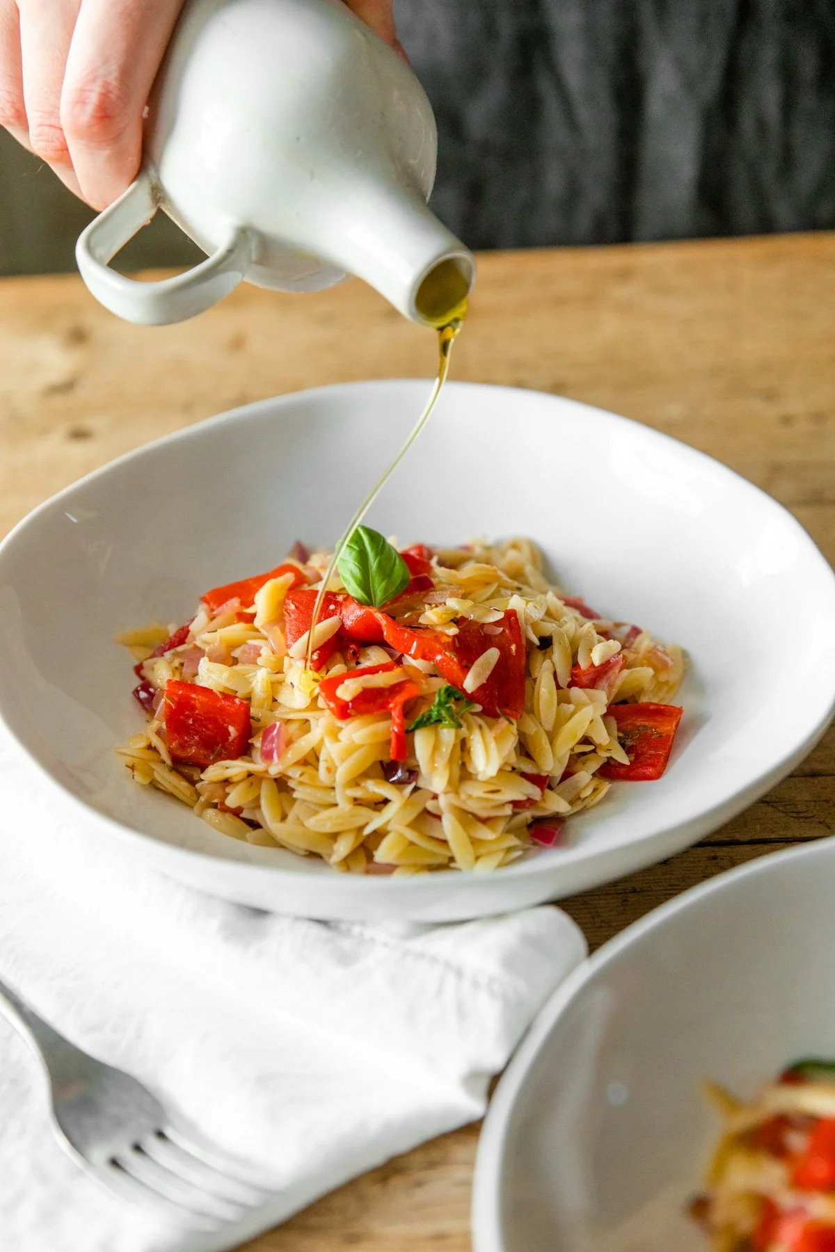 Red Pepper Orzo — madeleine olivia