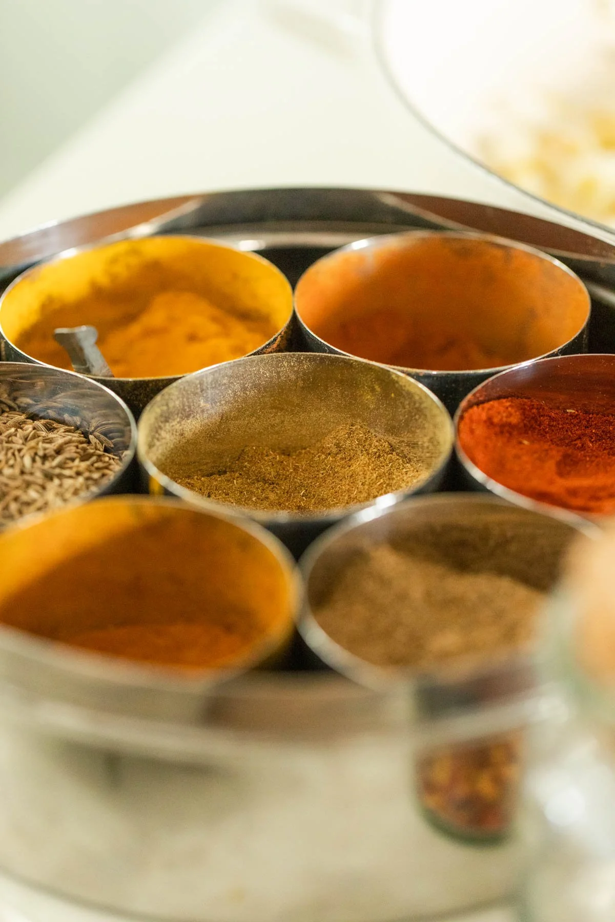 Indian spices in tin