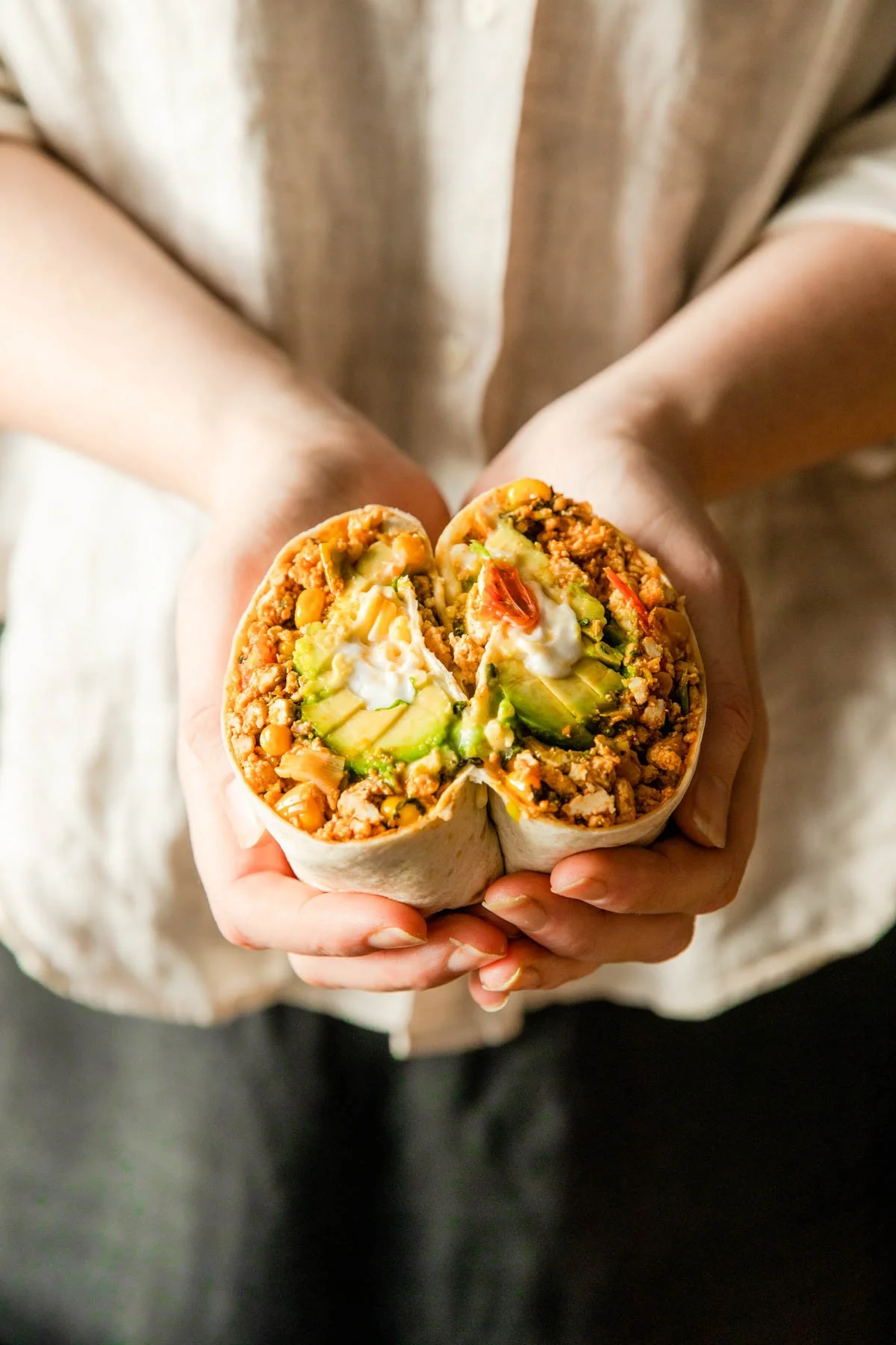 Spicy Tofu Breakfast Wrap — madeleine olivia