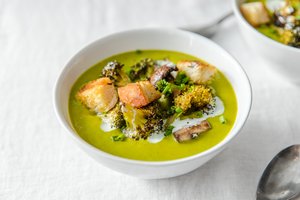 Roasted Broccoli & Mushroom Soup — madeleine olivia