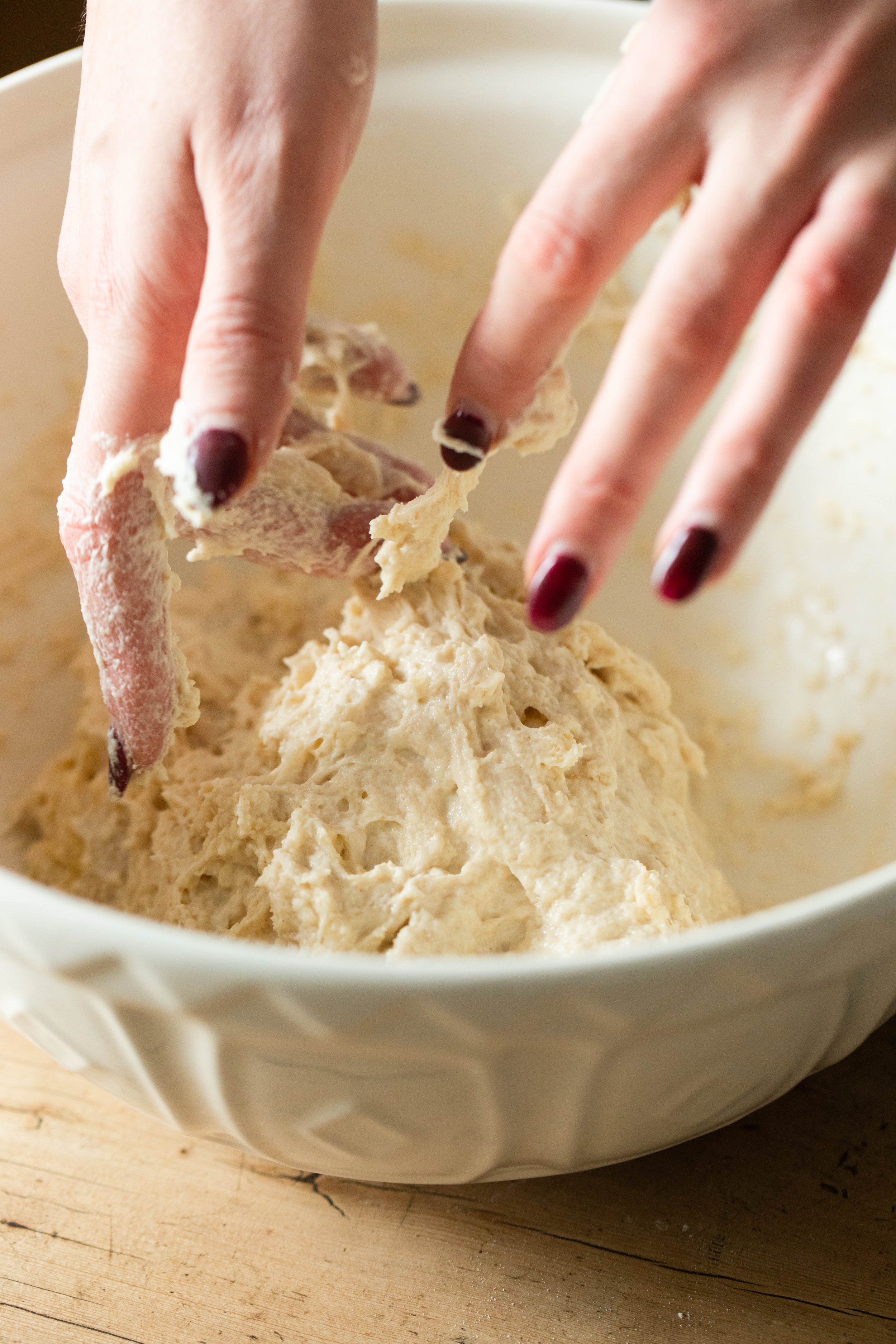 making focaccia