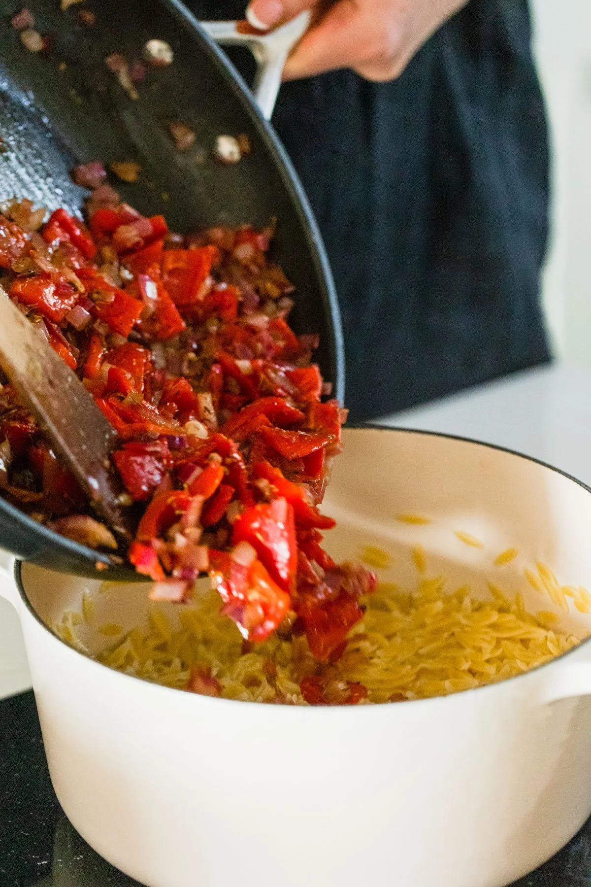 Red Pepper Orzo — madeleine olivia