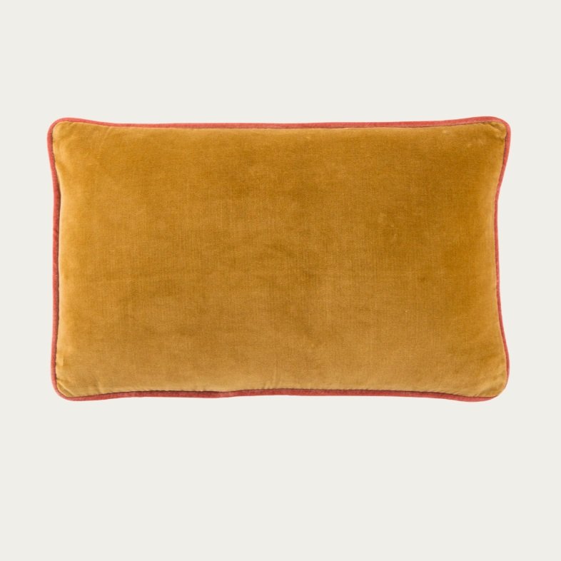 Velvet Contrast Piping Pillow 