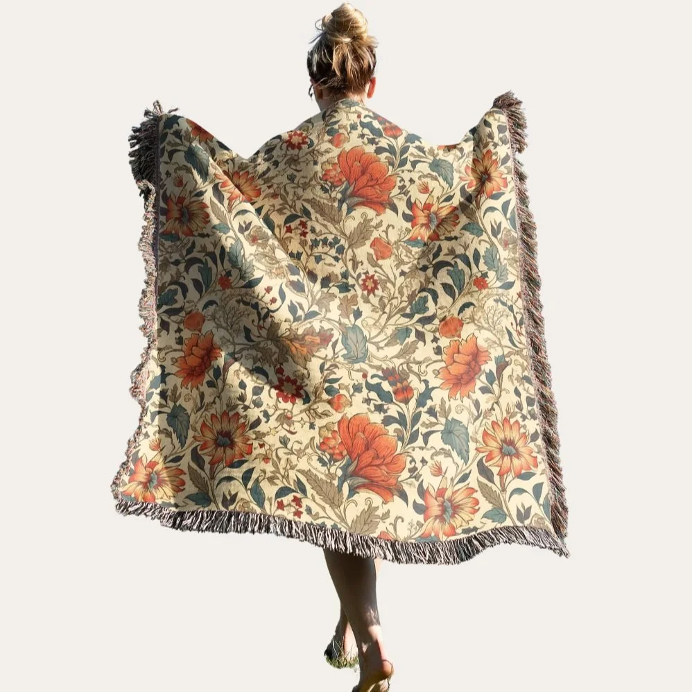 Floral Cozy Blanket For Mom For Gift