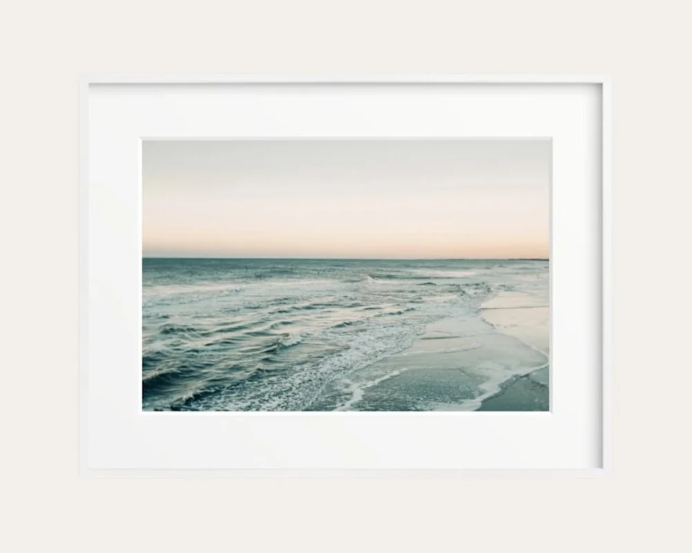Coastal Sunrise "Mint Morning" photography - framed