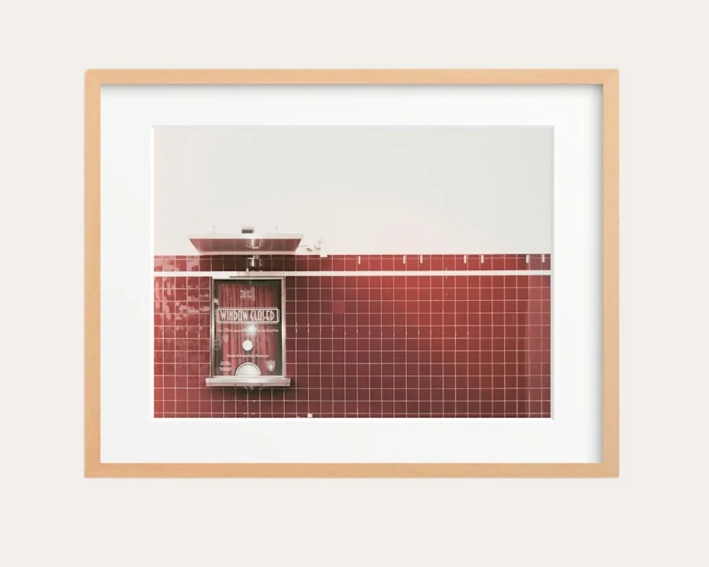 Red Tiled Movie Theater "matinee" framed photograph