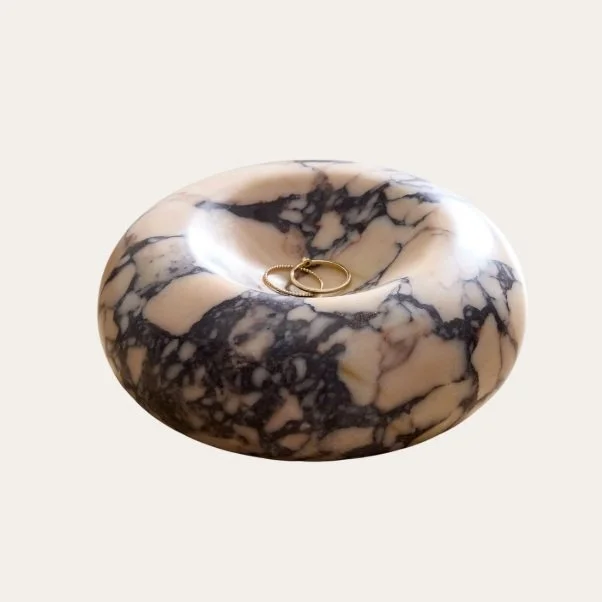 Marble Donut Trinket Tray Ring Holder Gift For Mom