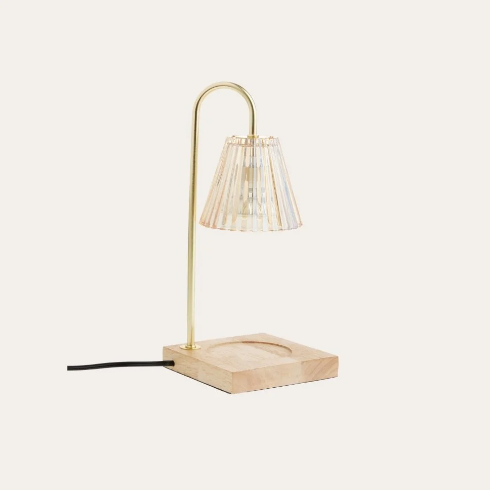 Gold Fluted Candle Warming Lamp