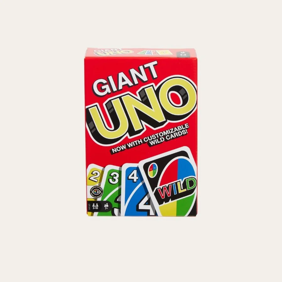 Giant Uno for an oversized spin on a classic that your family will love!