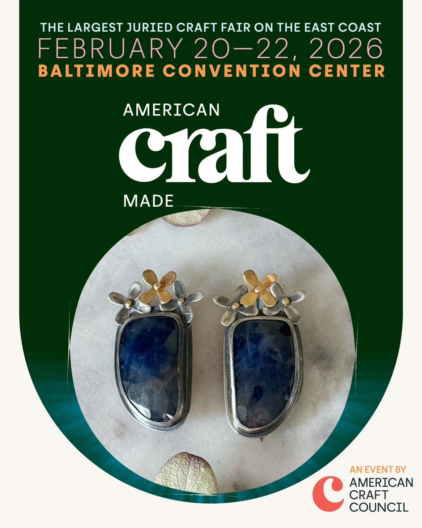 Getting the sparkles ready for Baltimore!!! Hope to see you there! Let me know if you&rsquo;d like tickets&mdash;I have some free ones to share! 🤩 Booth 1226. 
@craftcouncil #christinepetersjewelry