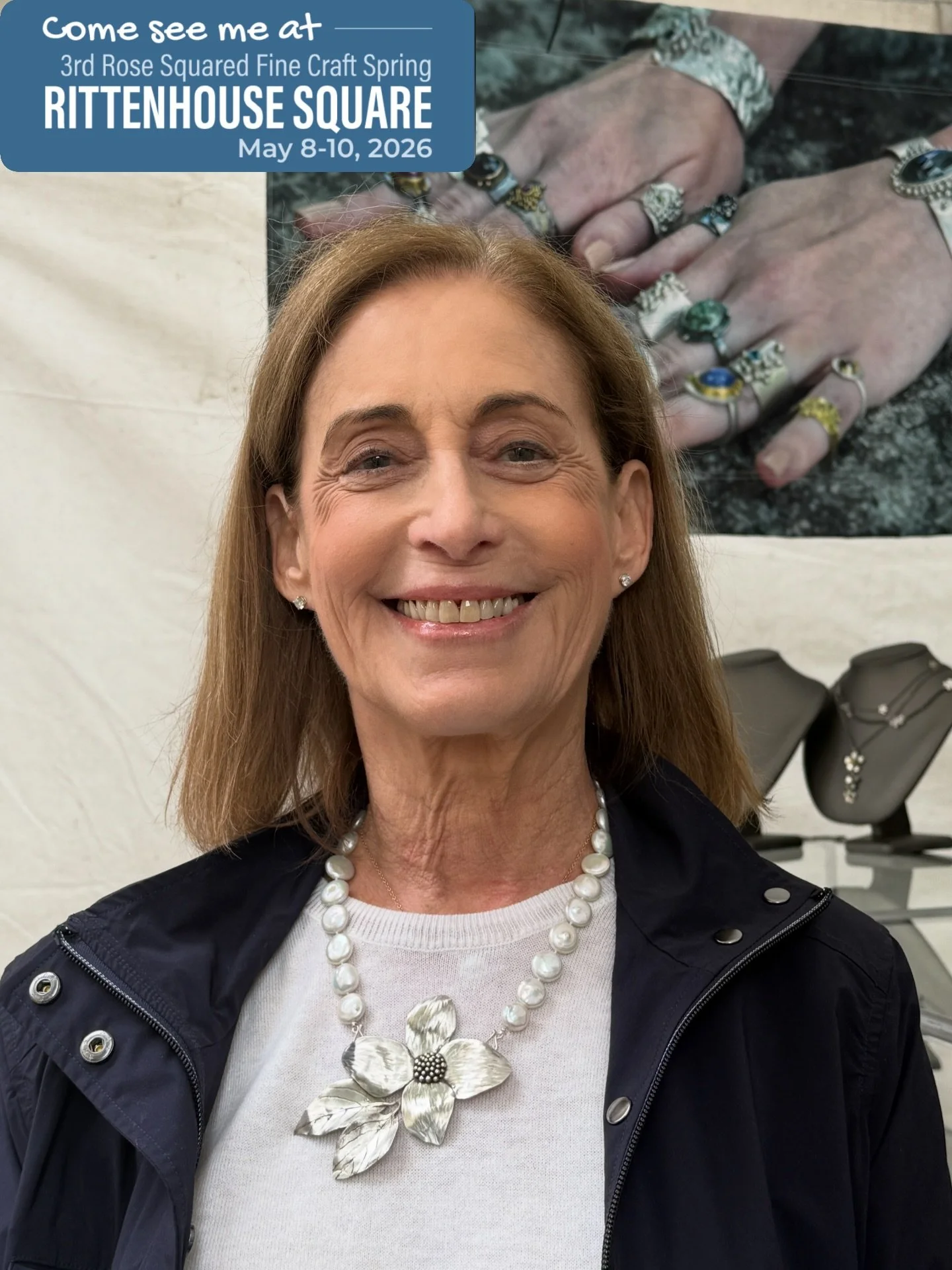 This beauty met her match at @rosesquared Spring Craft at Rittenhouse Square! Stop by today and celebrate all Mothers on this spectacular day!!! Booth 71. We&rsquo;re here til 5:00! 
#christinepetersjewelry #rosesquared