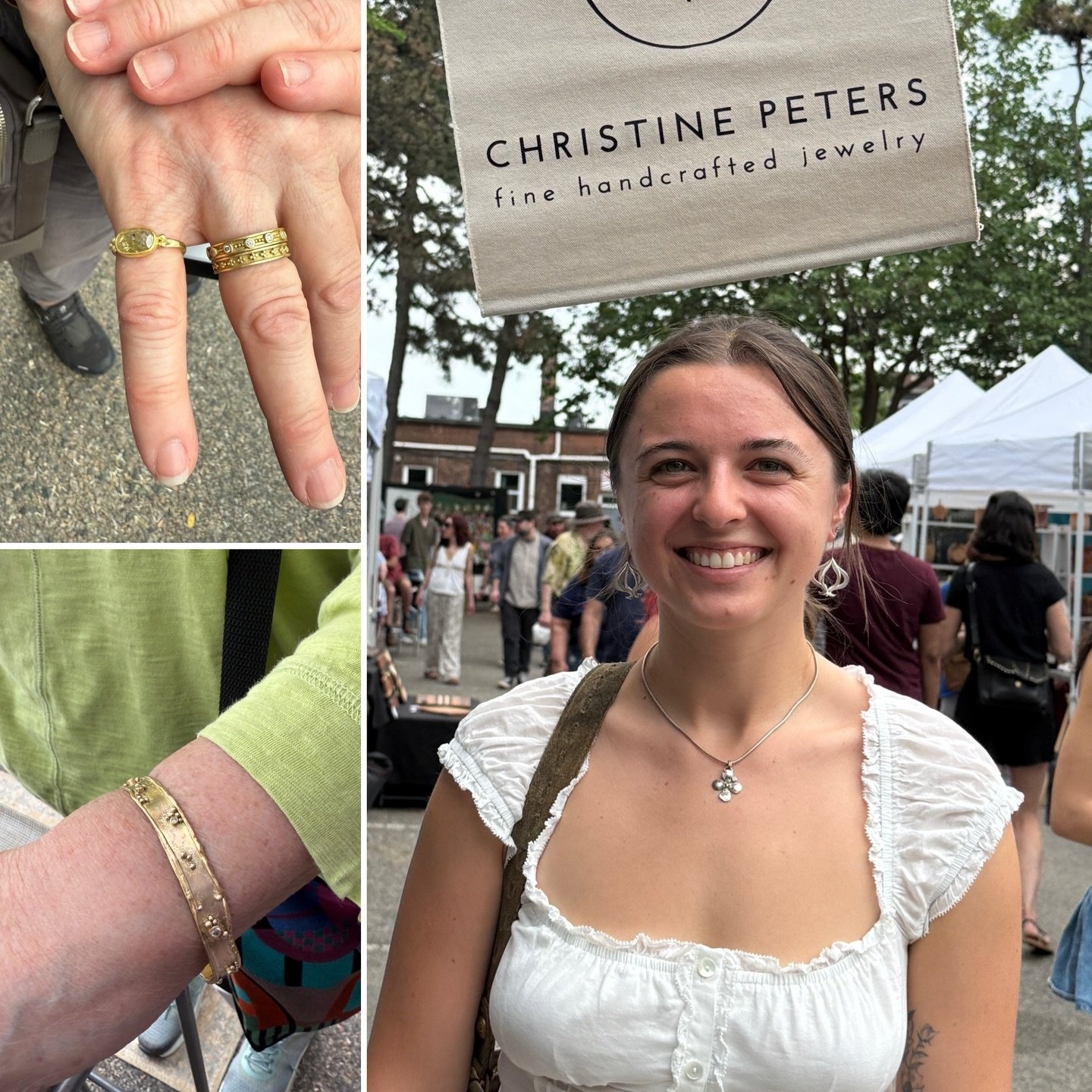 Thank you @coolidgecornerartsfestival for a great show!!! Love being with you for this show! And thank you to all the great people who came and admired&mdash;I appreciate all your love and support! 🩷 
#coolidgecornerartsfestival #christinepetersjewe