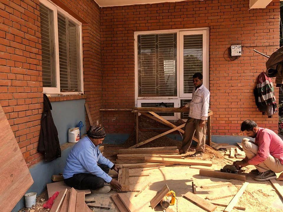 Construction of our guesthouse in Kathmandu is in full swing!