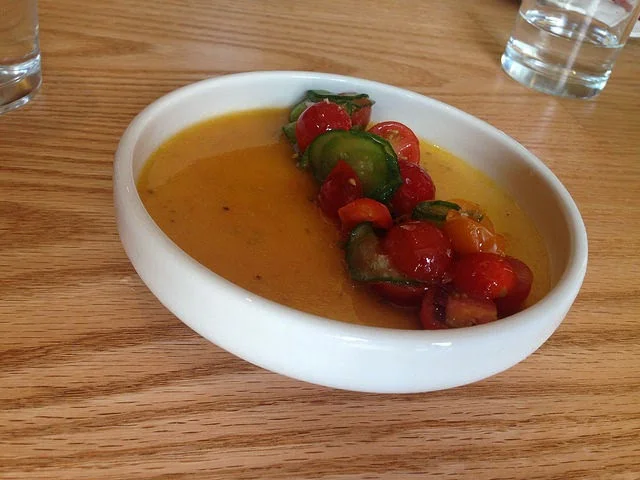 Cold-pressed tofu at Bar Chuko. Can you find the tofu in there?
