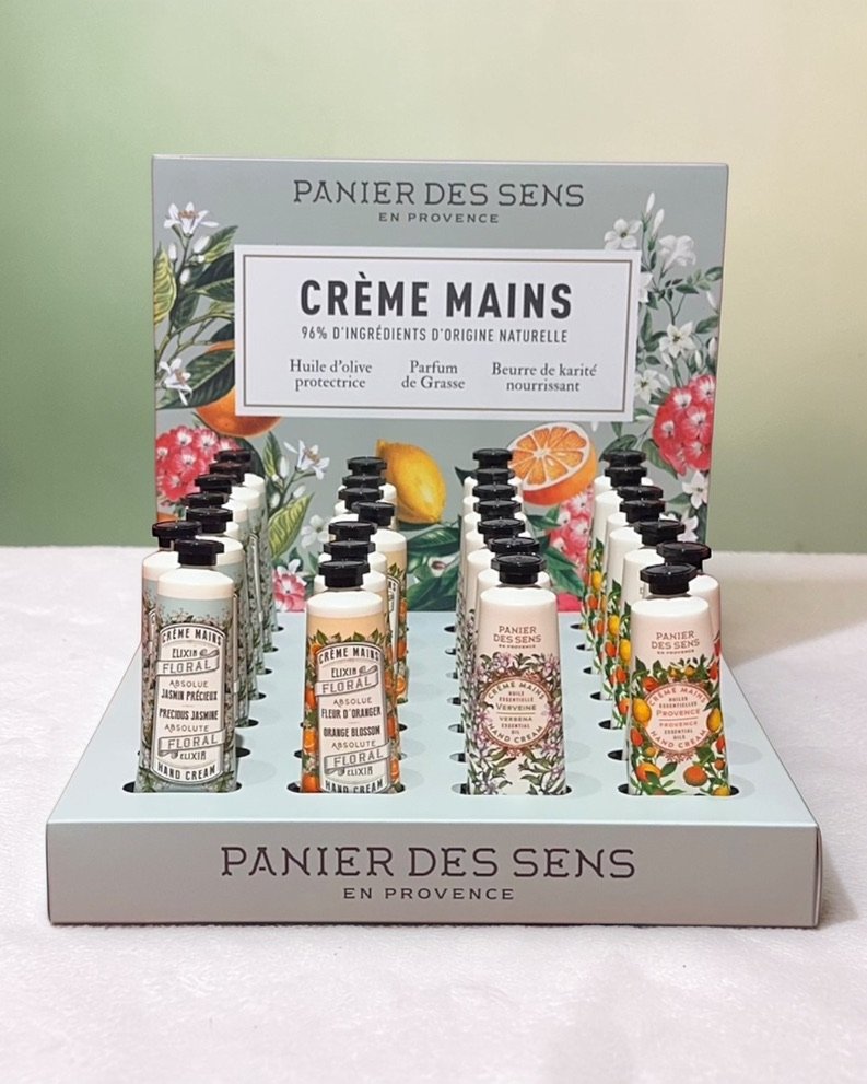 Colección Crema de manos 30ml. 24ud. + tester (24,5x24,5x21 cm.)