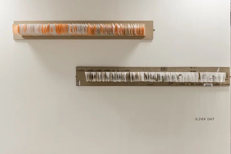 'Strangeways' and 'Prime Time', wood, paper, pen. 2018.jpg