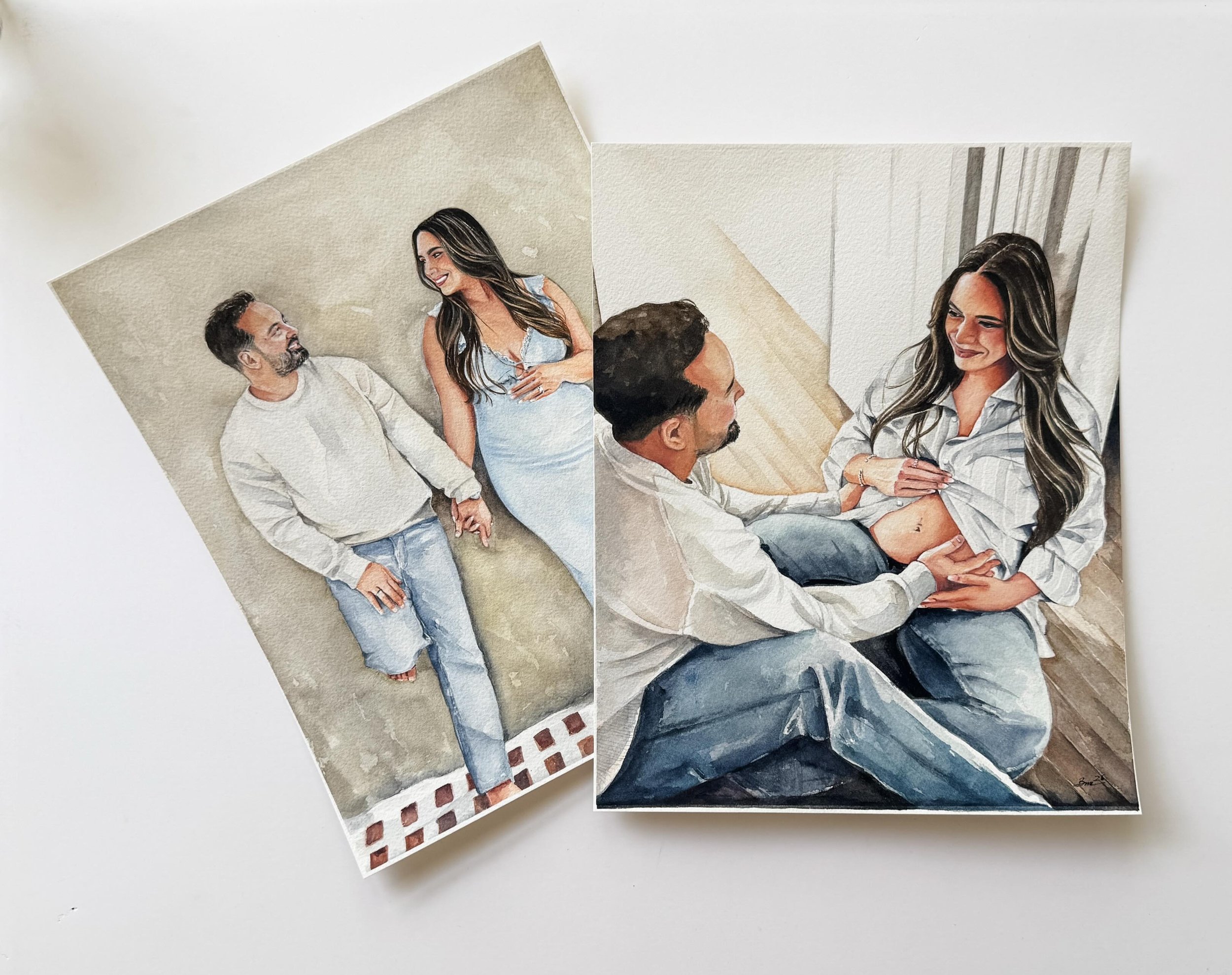 Mom and Dad folks. 
The way they look at each other though.

Thank you always for entrusting me to paint the sweetest gifts.