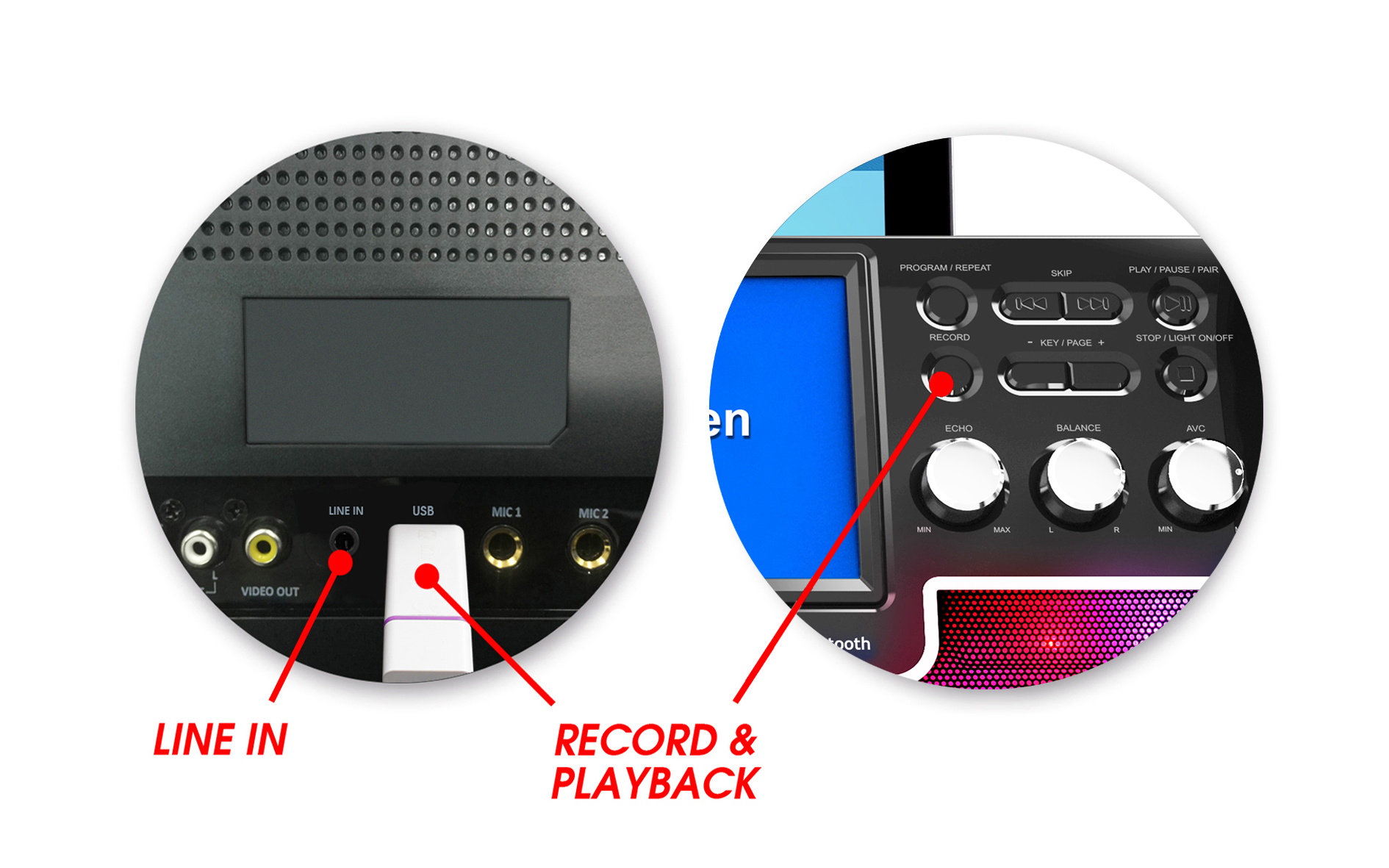 Starion KS780-B Karaoke Machine l CD+G Player l Bluetooth Receiver l Color TFT Screen l Disco Light Effects l USB Port 