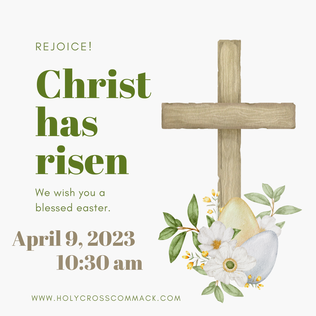 White Rejoice Christ Has Risen Easter Instagram Post.png