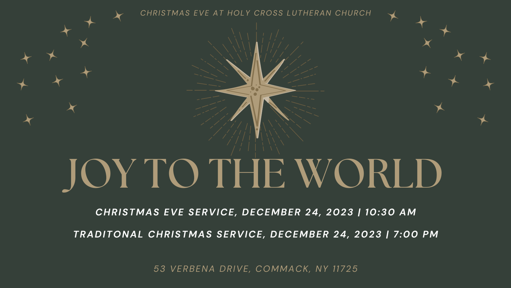 Green Gold Elegant Christmas Church Service Star Facebook Cover.png