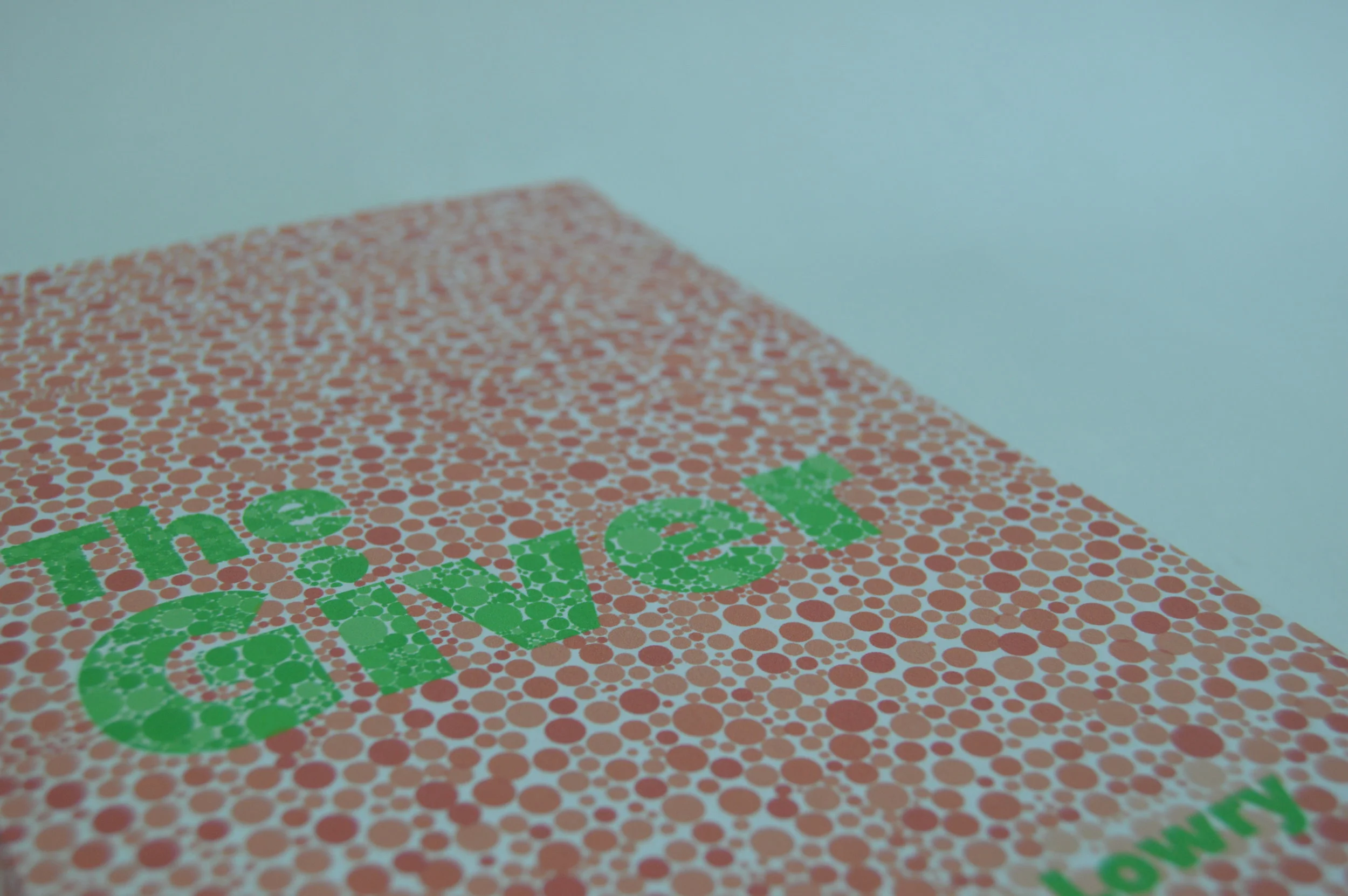  Close up of the cover without the jacket. This detail shot shows the randomized dots that make up the cover.&nbsp; 