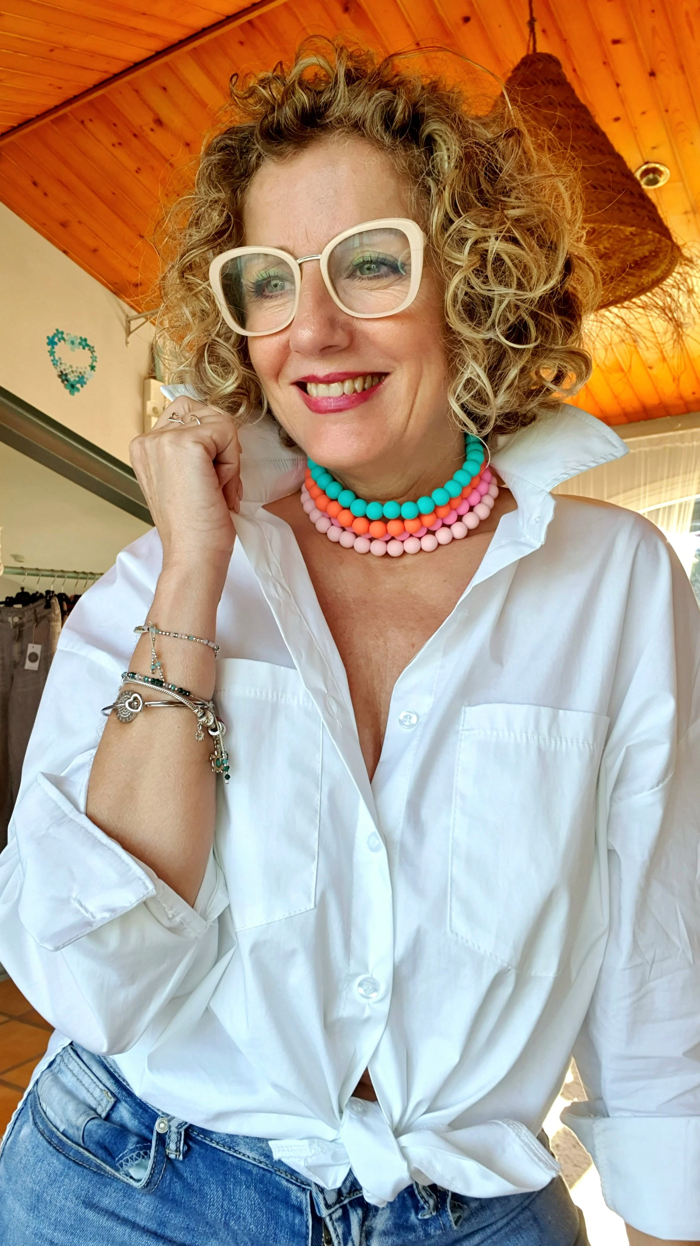 Collar bolas silicona