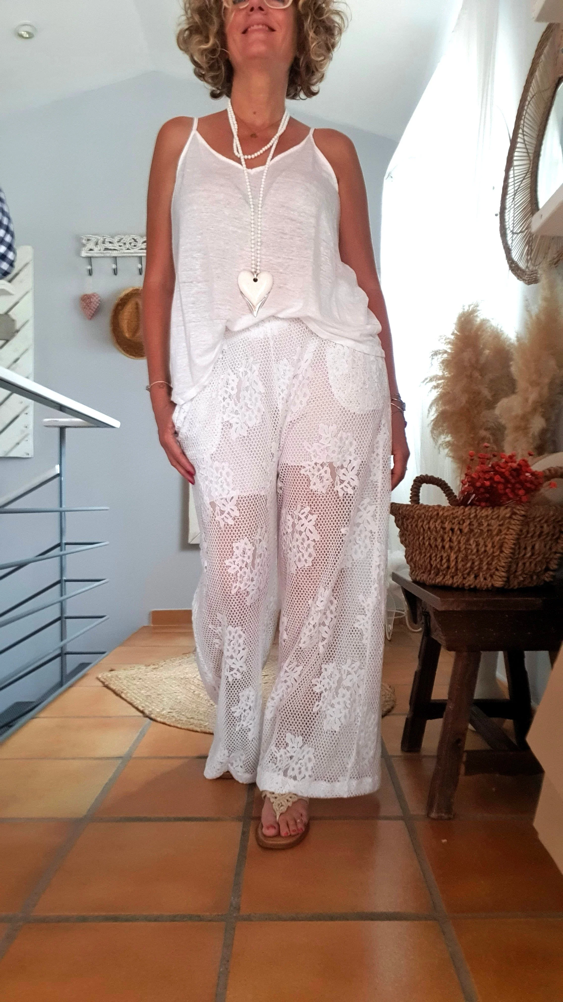 Pantalón bohemia blanco