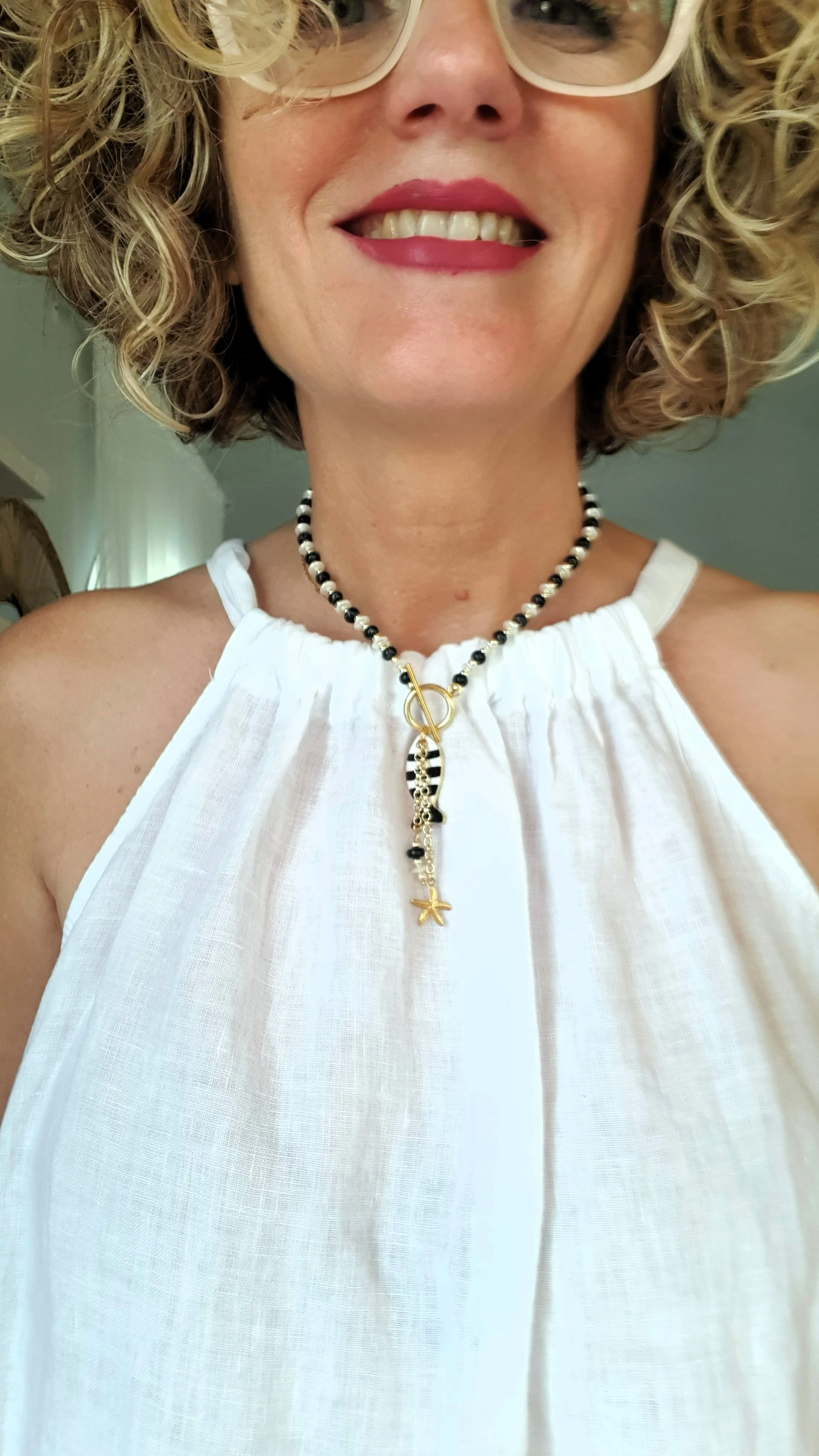 Collar pez bicolor
