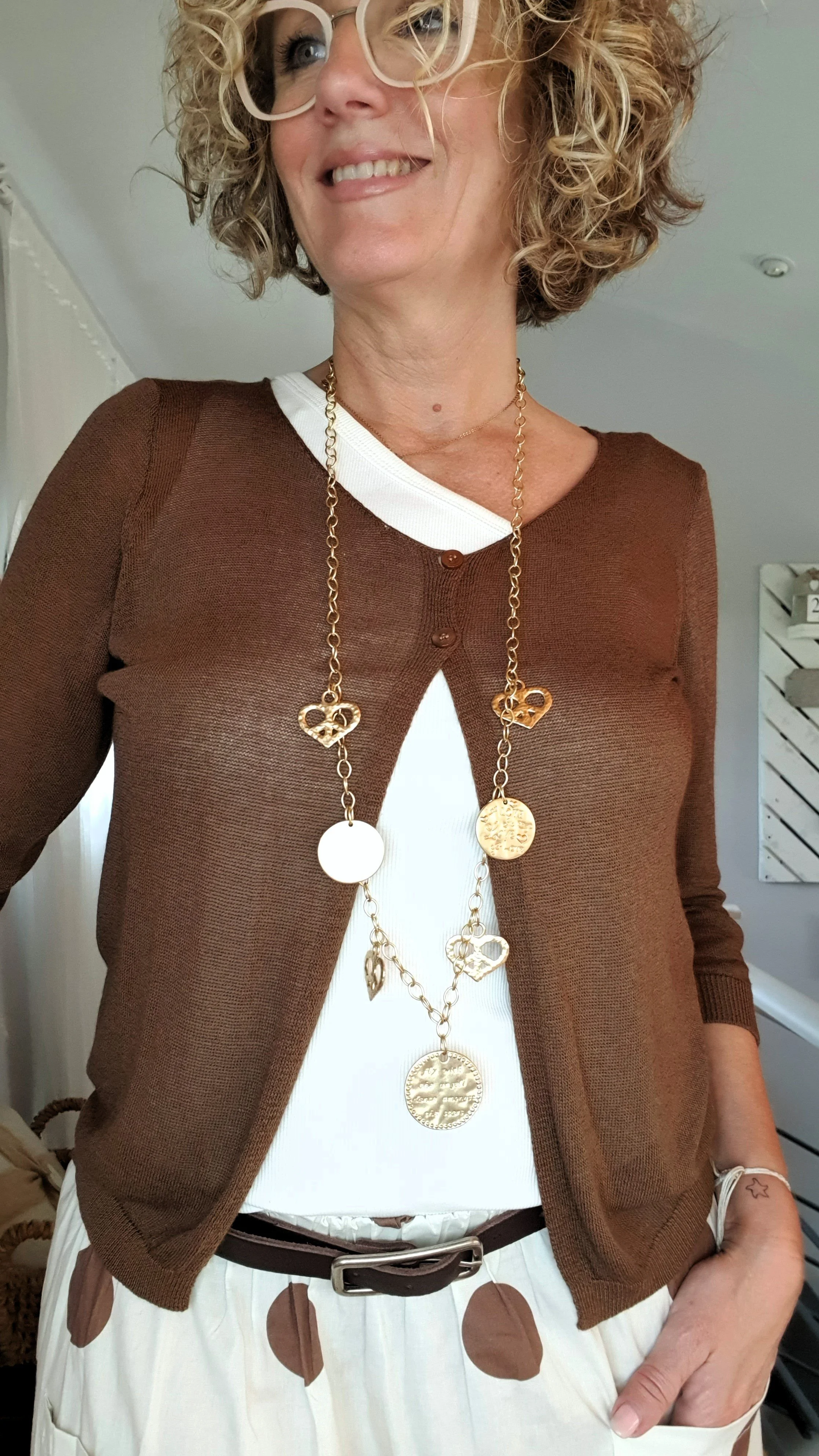 Collar charms dorado