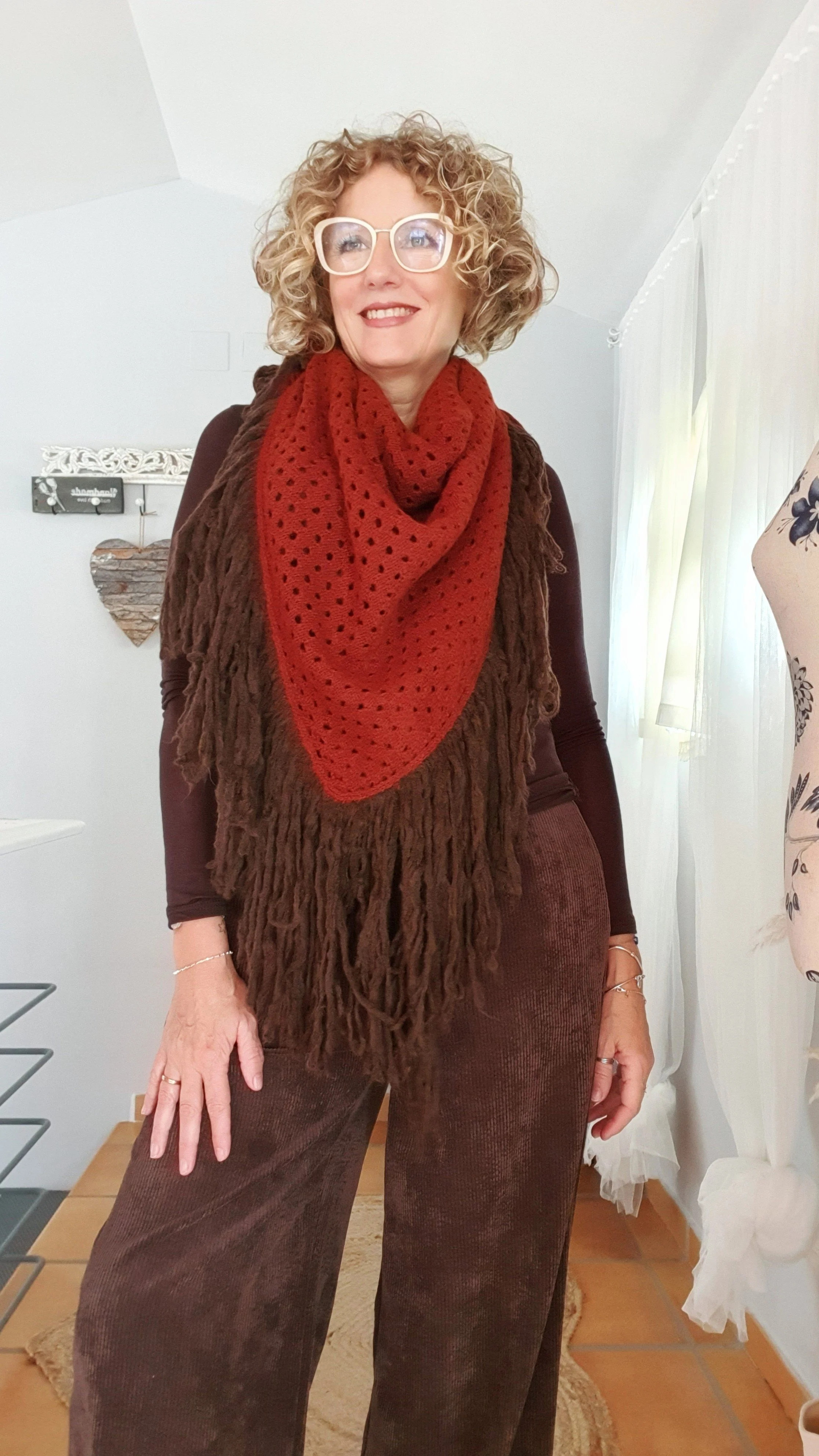 Poncho Asimétrico Fuego