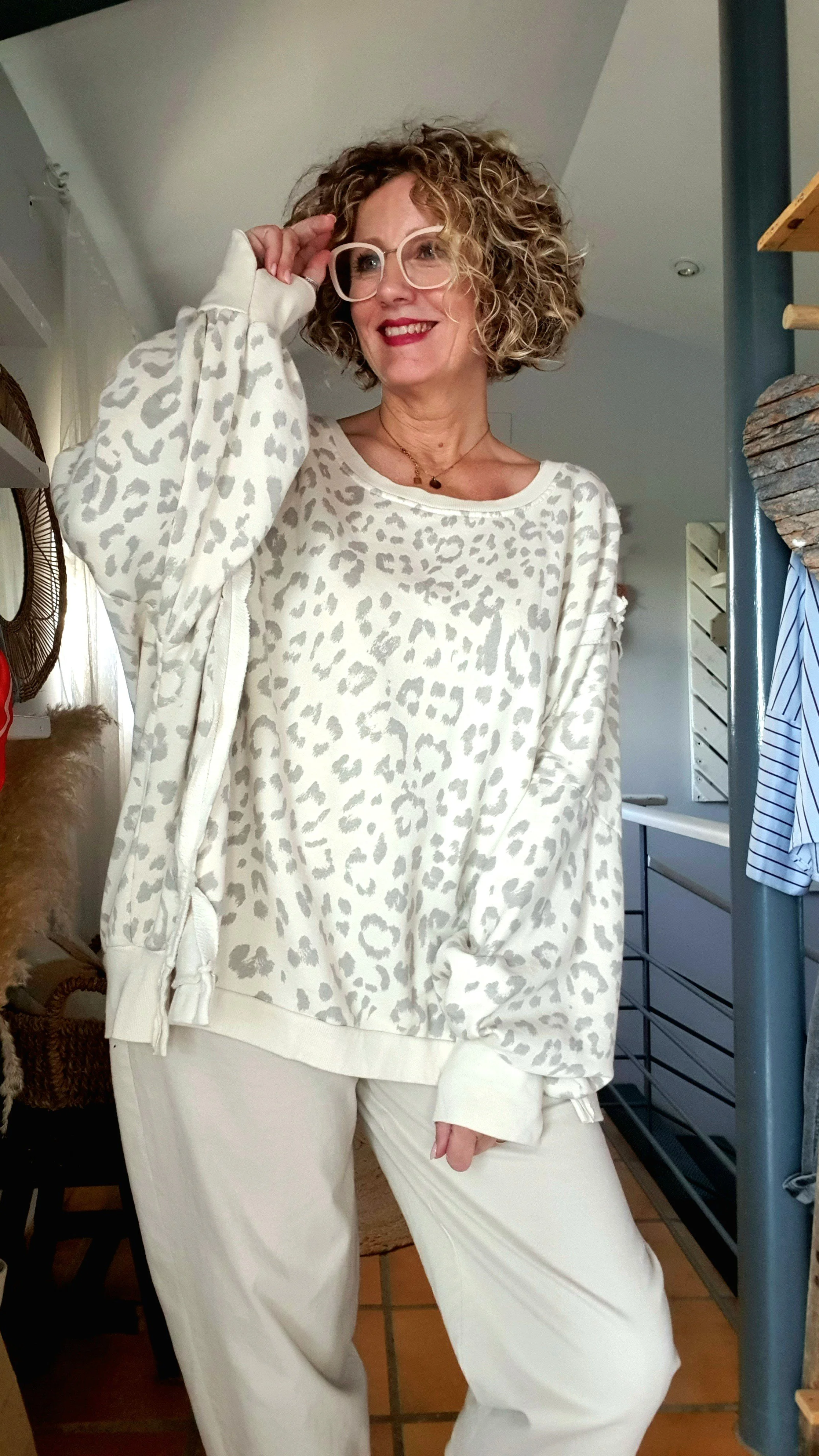 Sudadera oversize print