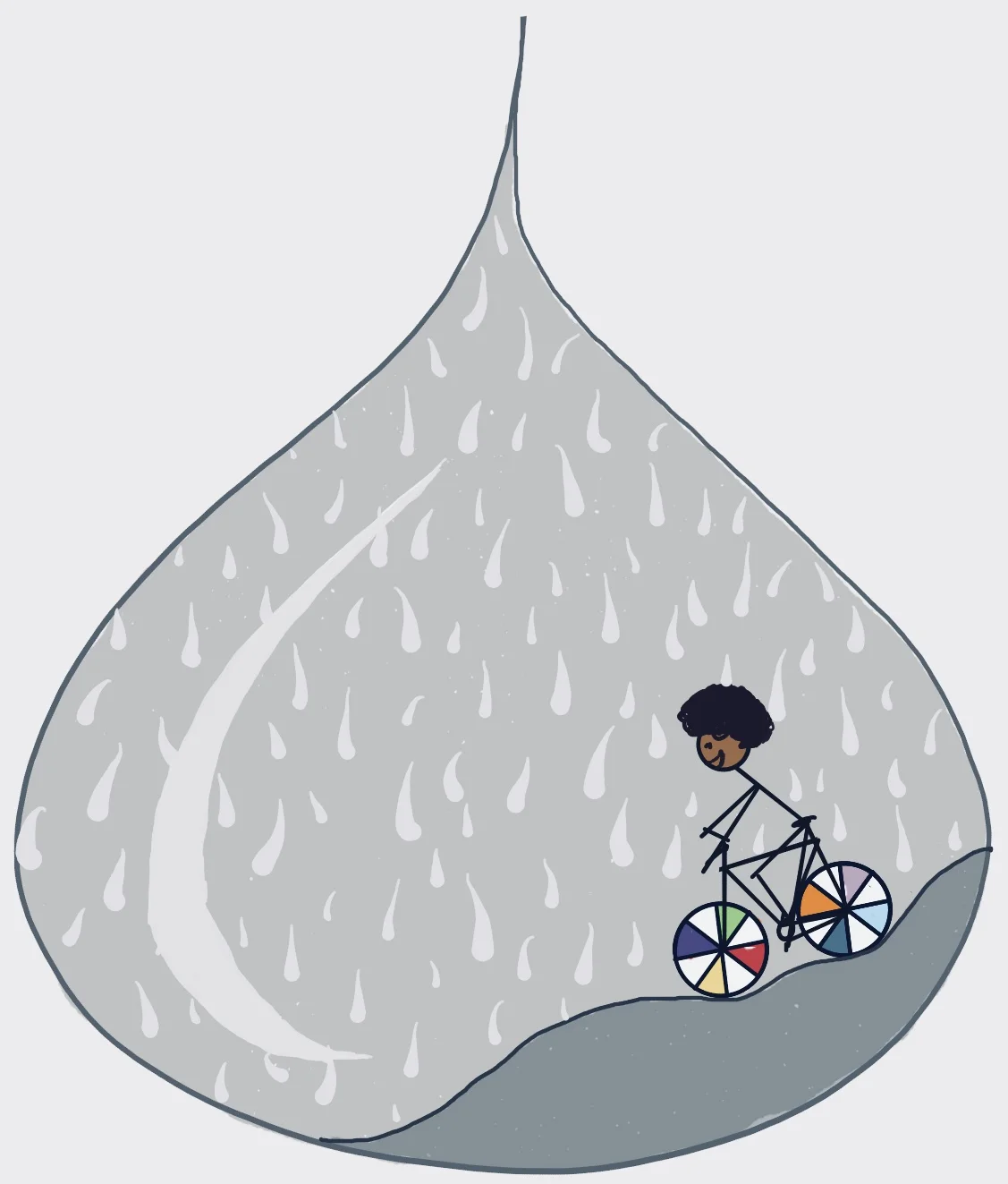 Me on my bike in the dewy Pacific Northwest