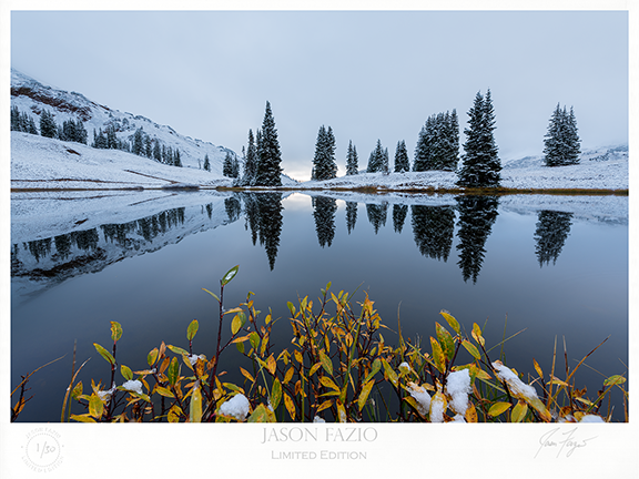 Winter morning reflecting off an unnamed pond