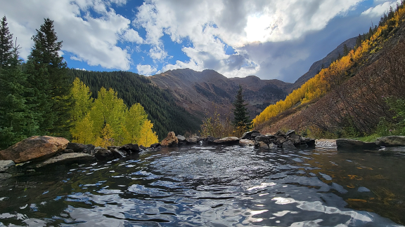 Hot Spring in the mountains