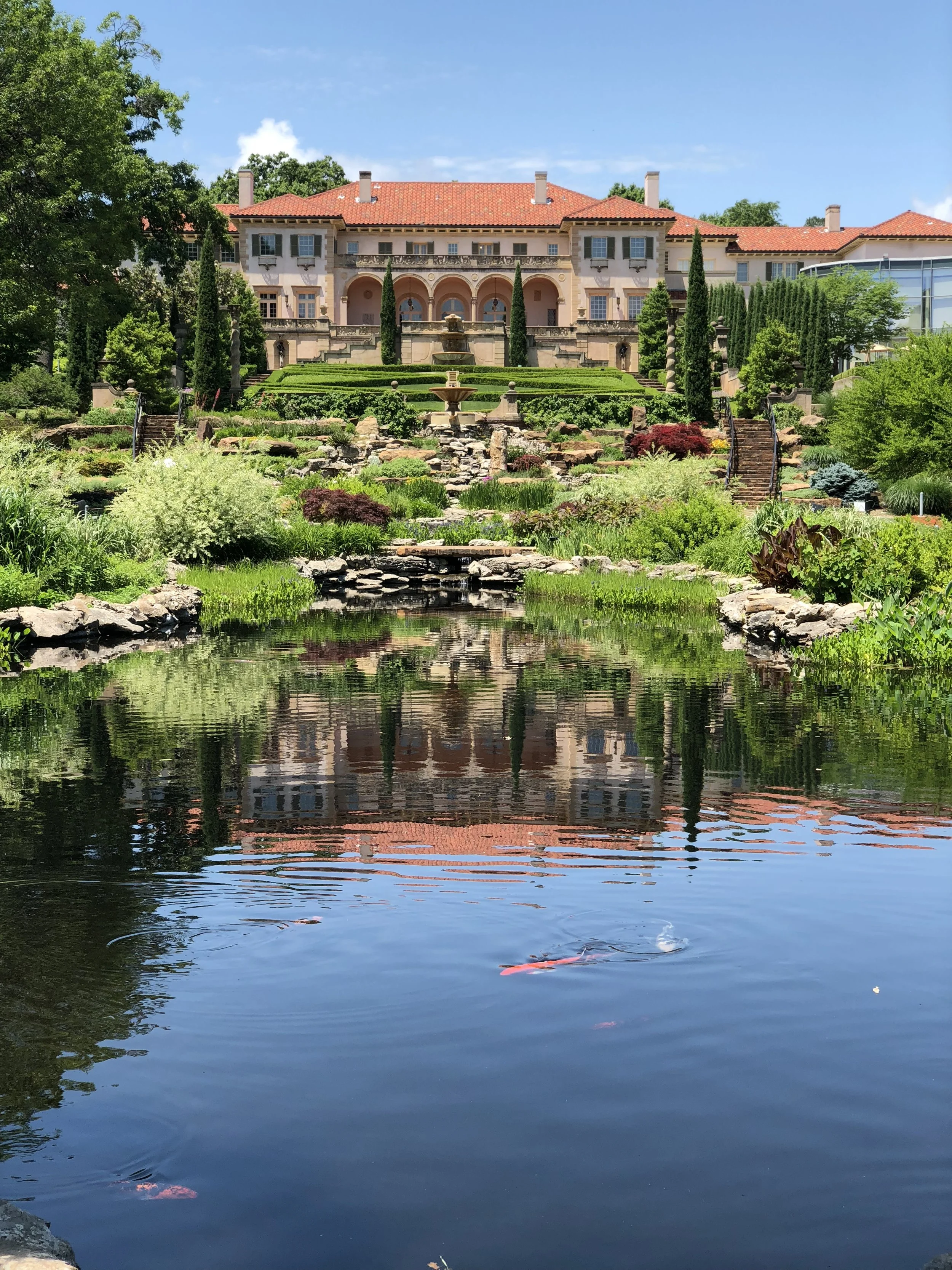 The gardens at Philbrook are basically 25 acres of lush beauty. There are several sculptures and it's just a place you want to visit over and over again.