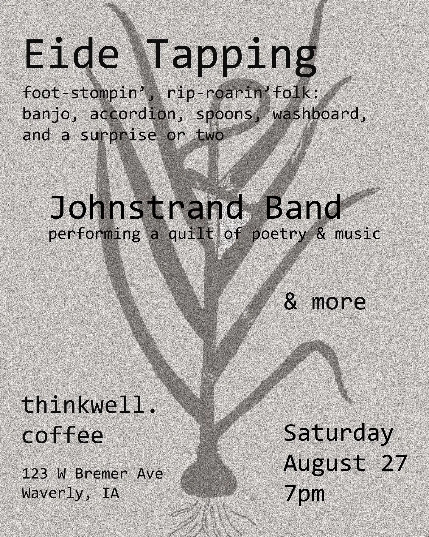 Looking forward to some great music &amp; poetry tonight at @thinkwell.coffee