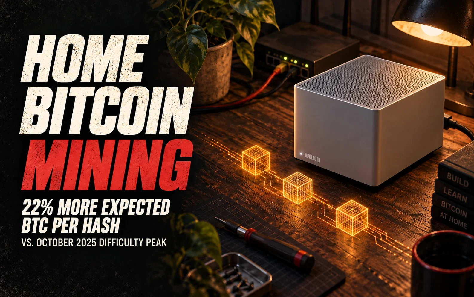 Home Bitcoin Mining in 2026: 22% More Expected BTC per Hash