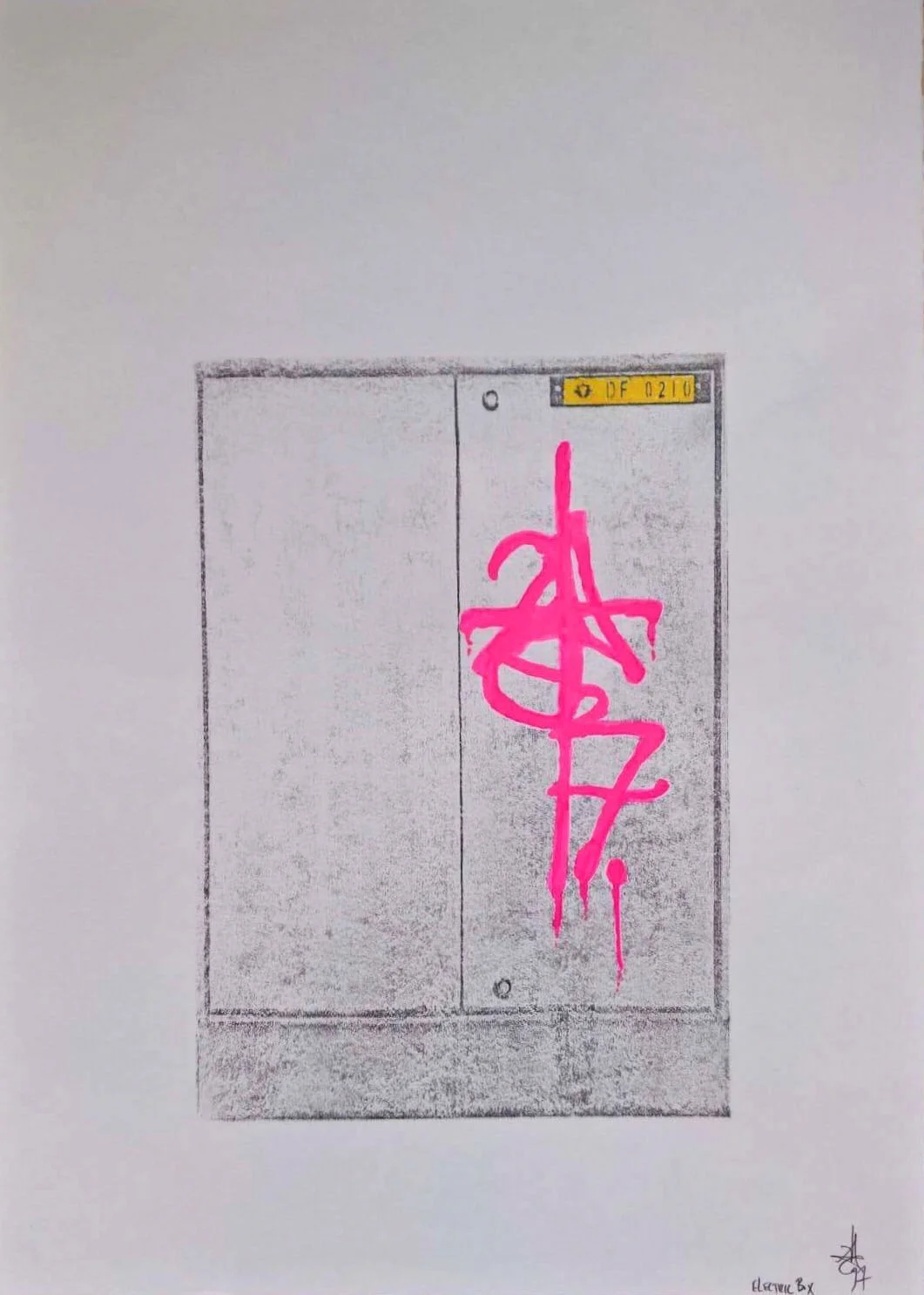 Hand finished xerox transfer, signed open edition for Wallery gallery 2017