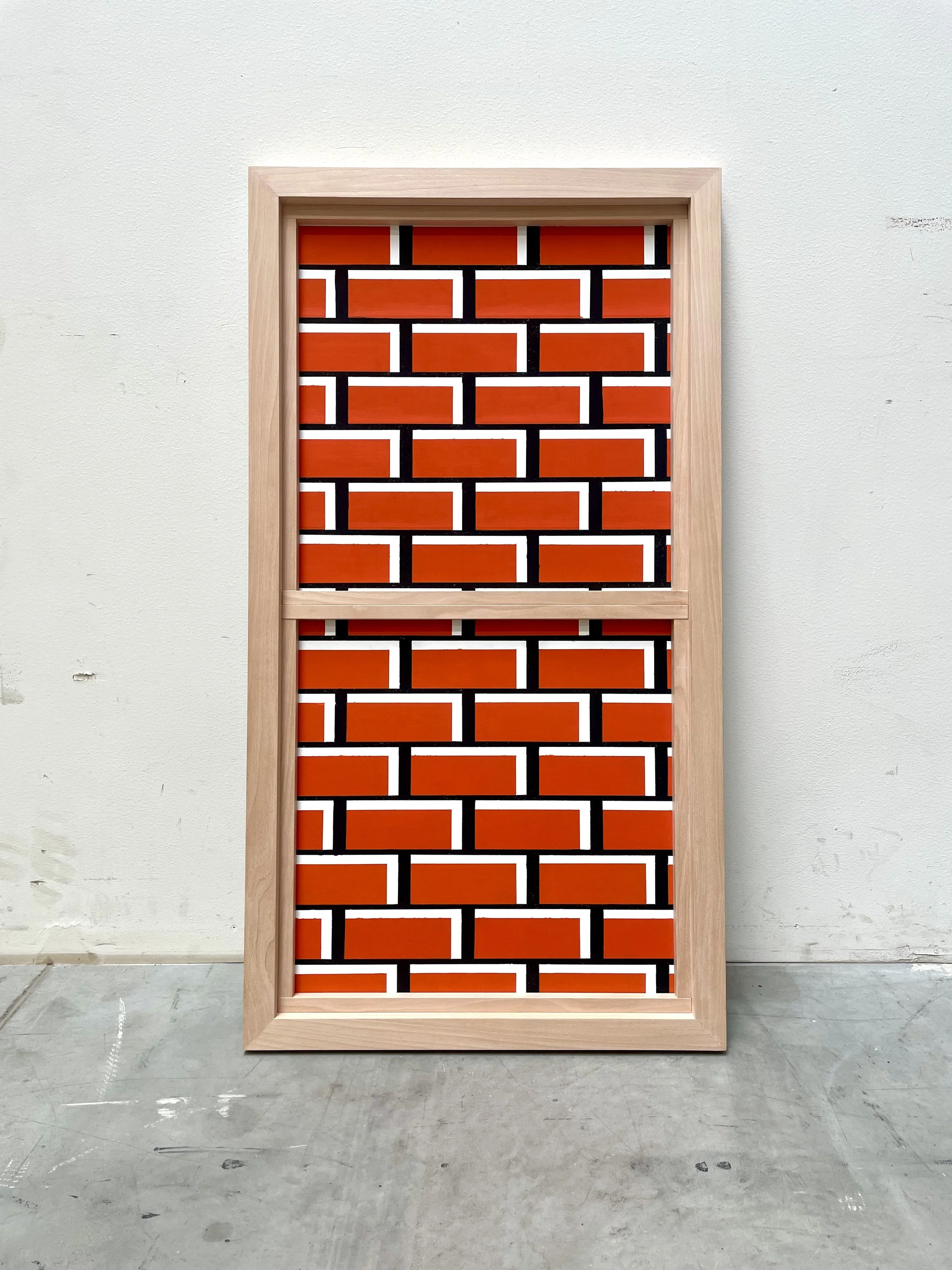  New York Sessions (Bricked up Vic64-version) 120×65 cm Beech wood and Vinyl paint on MDF   