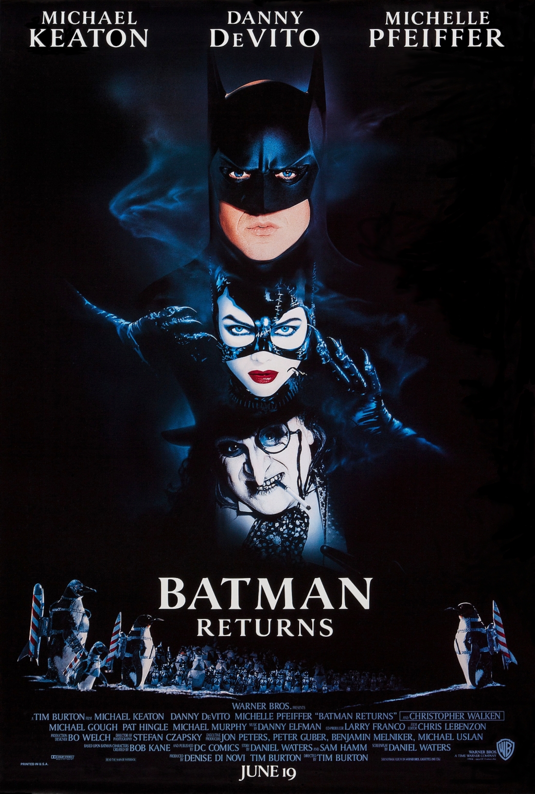 At least Keaton got top billing this time.