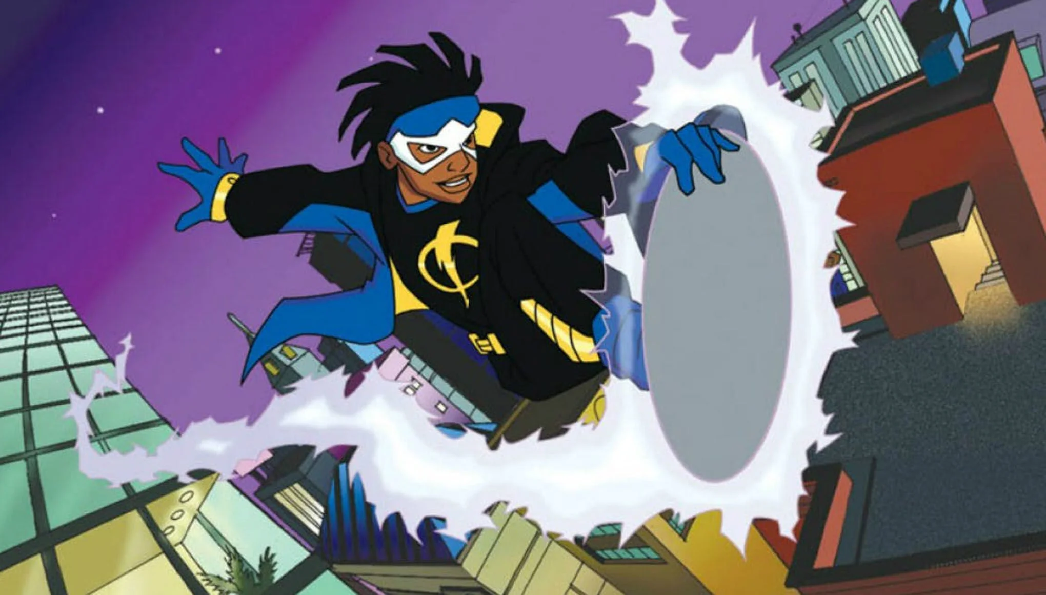 In the comics, that disk he is floating on started as a trash can lid. Fortunately, he quickly upgraded.