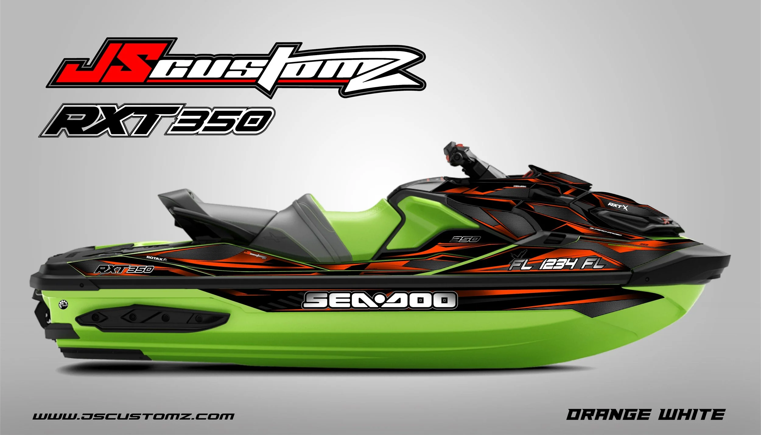 Seadoo RXTX ST3 JS4 Graphic Kit orange white.jpg