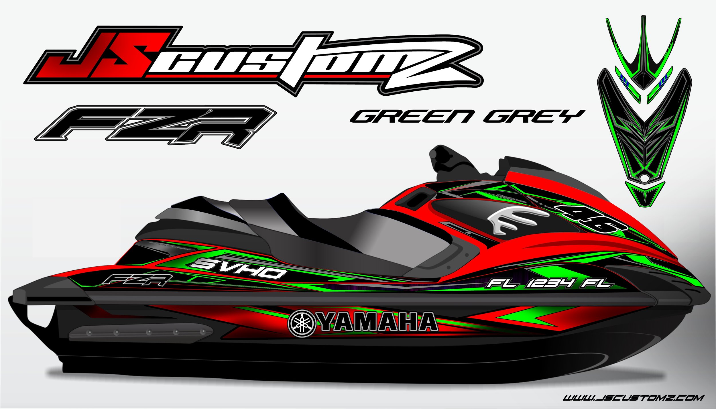 YAMAHA FZR JS2 GRAPHIC KIT GREEN GREY WHITE(RED).jpg