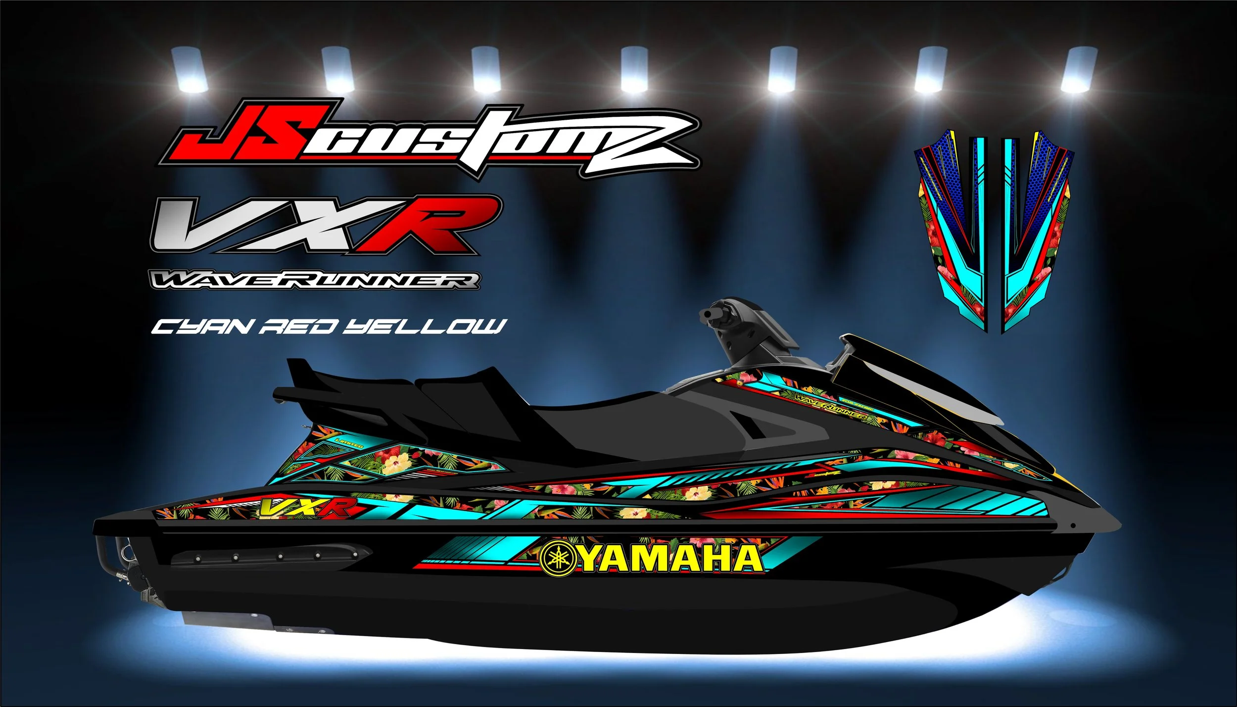 YAMAHA VX 15-20 JS2 GRAPHIC KIT CYAN RED YELLOW .jpg