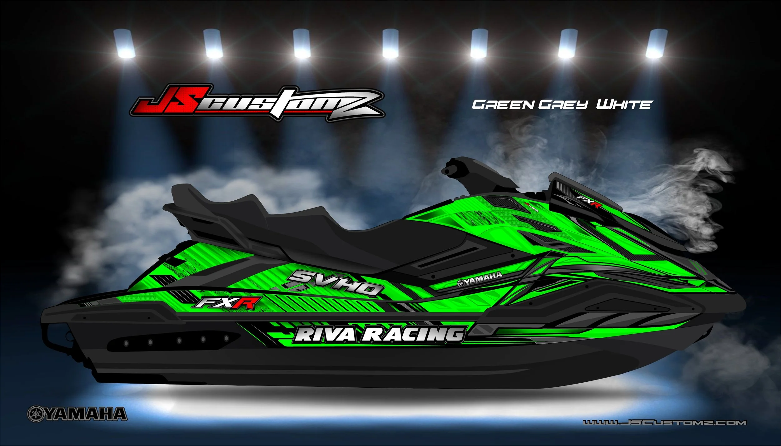 YAMAHA FX 19 UP JS5 GRAPHIC KIT GREEN GREY WHITE.jpg