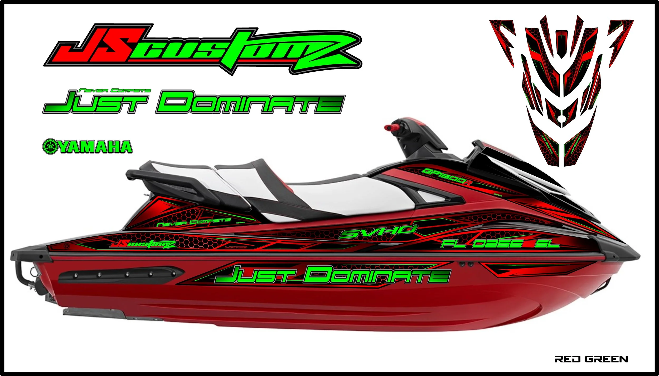 Yamaha GP1800 JS5 Graphic Kit Red Green.jpg