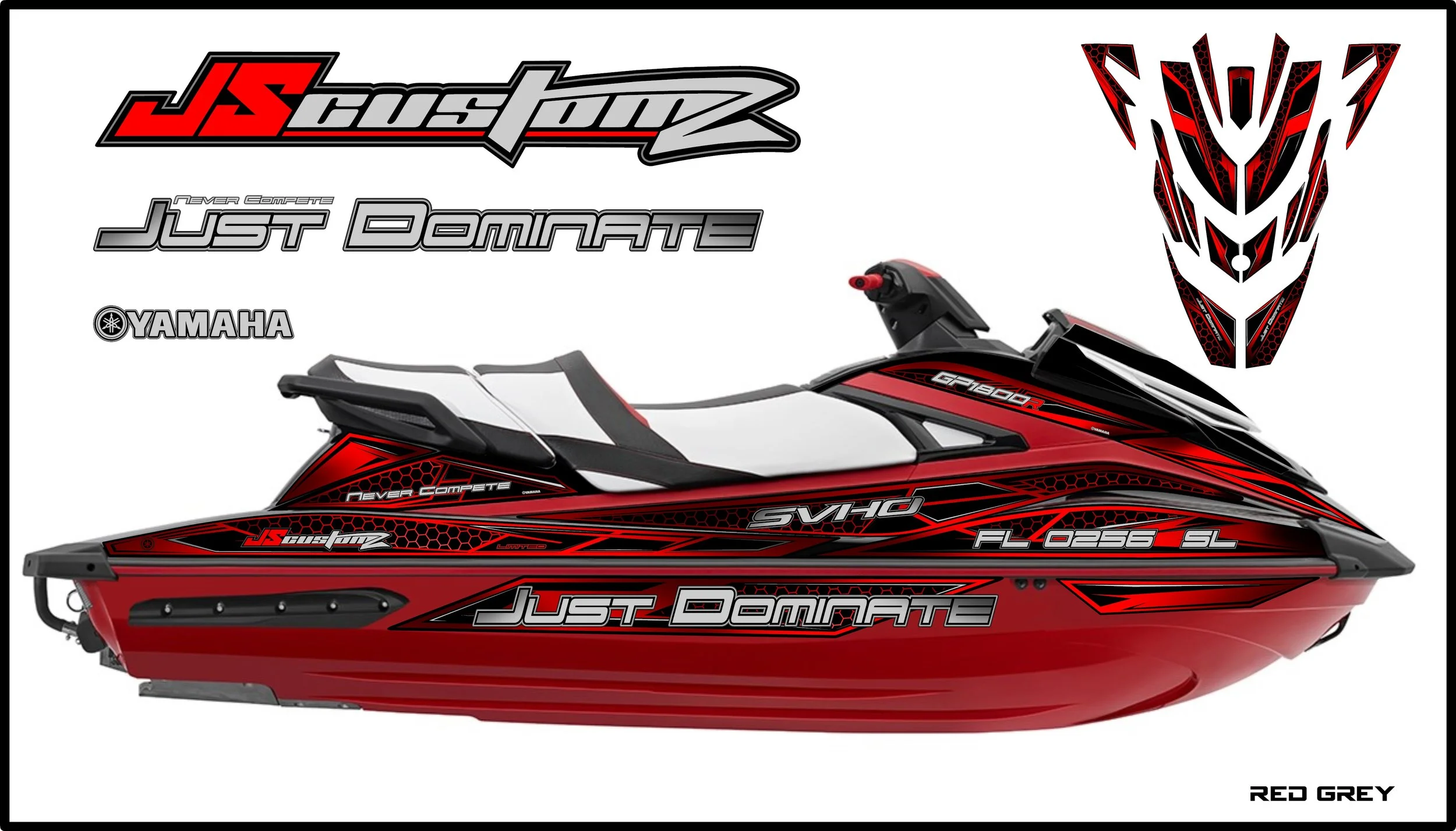 Yamaha GP1800 JS5 Graphic Kit Red Grey.jpg