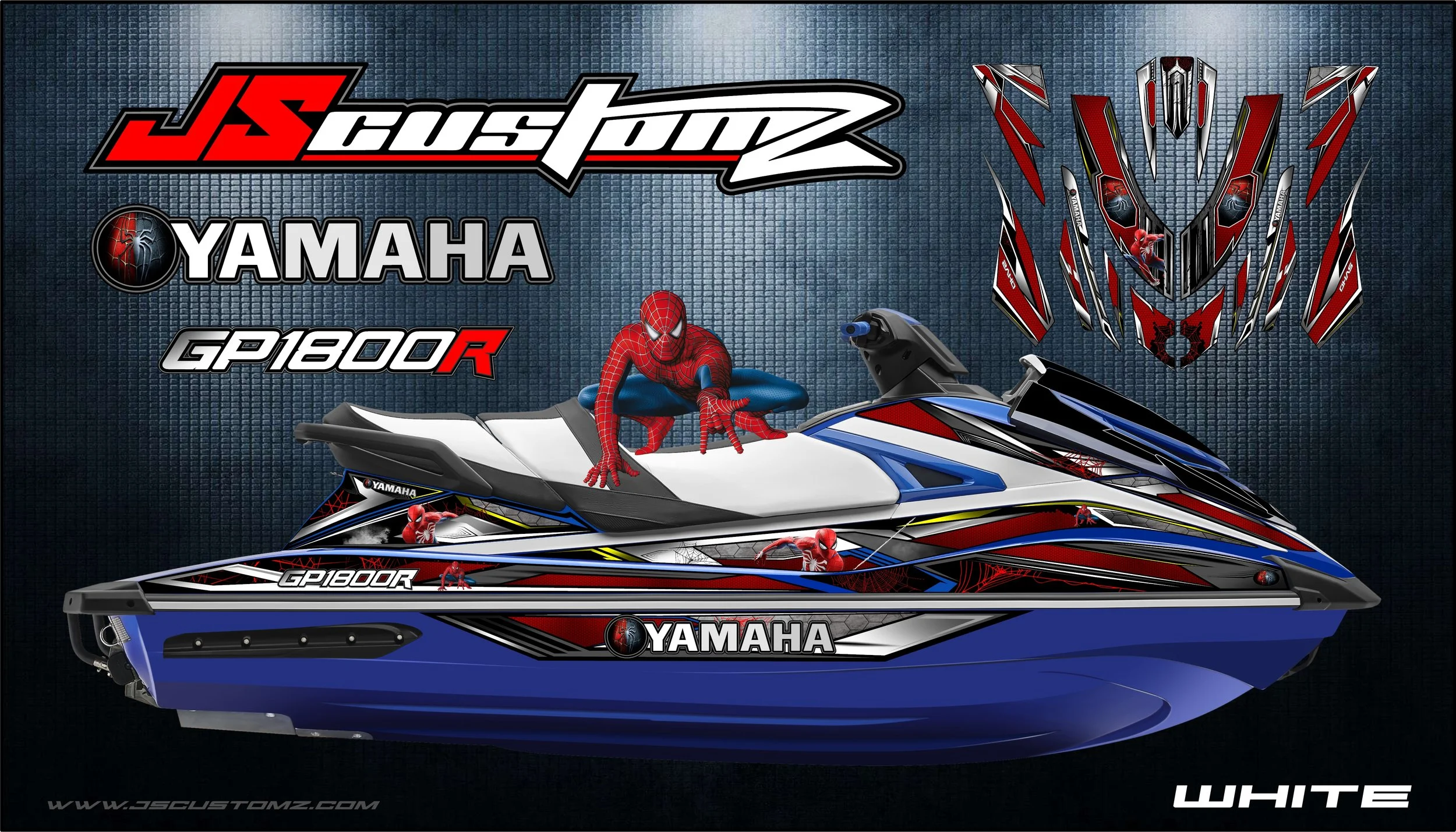Yamaha GP 17-21 Spiderman Inspired Graphic Kit white .jpg