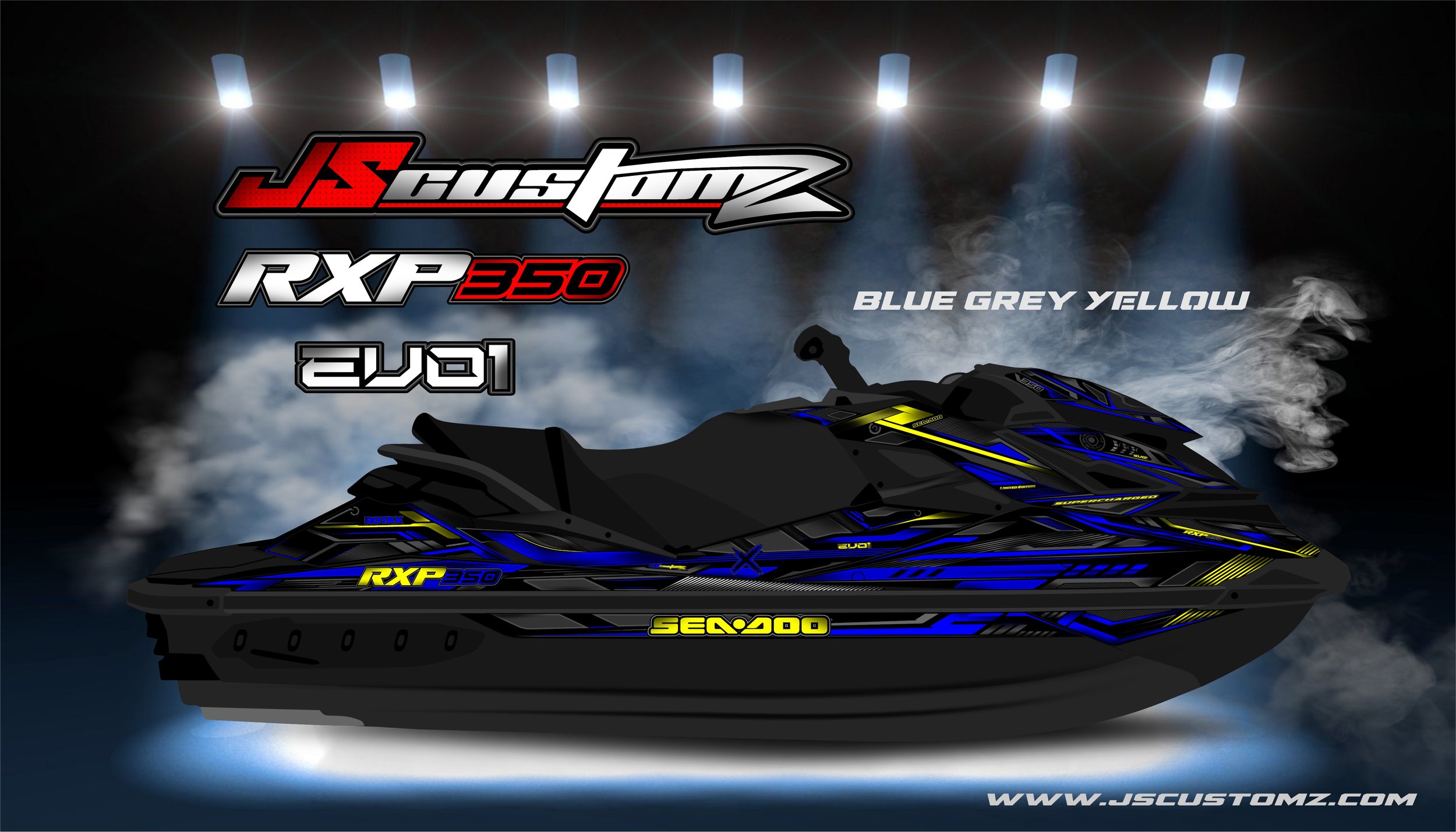 SEADOO RXPX 11-20 JS EVO1 GRAPHIC KIT BLUE GREY YELLOW.jpg