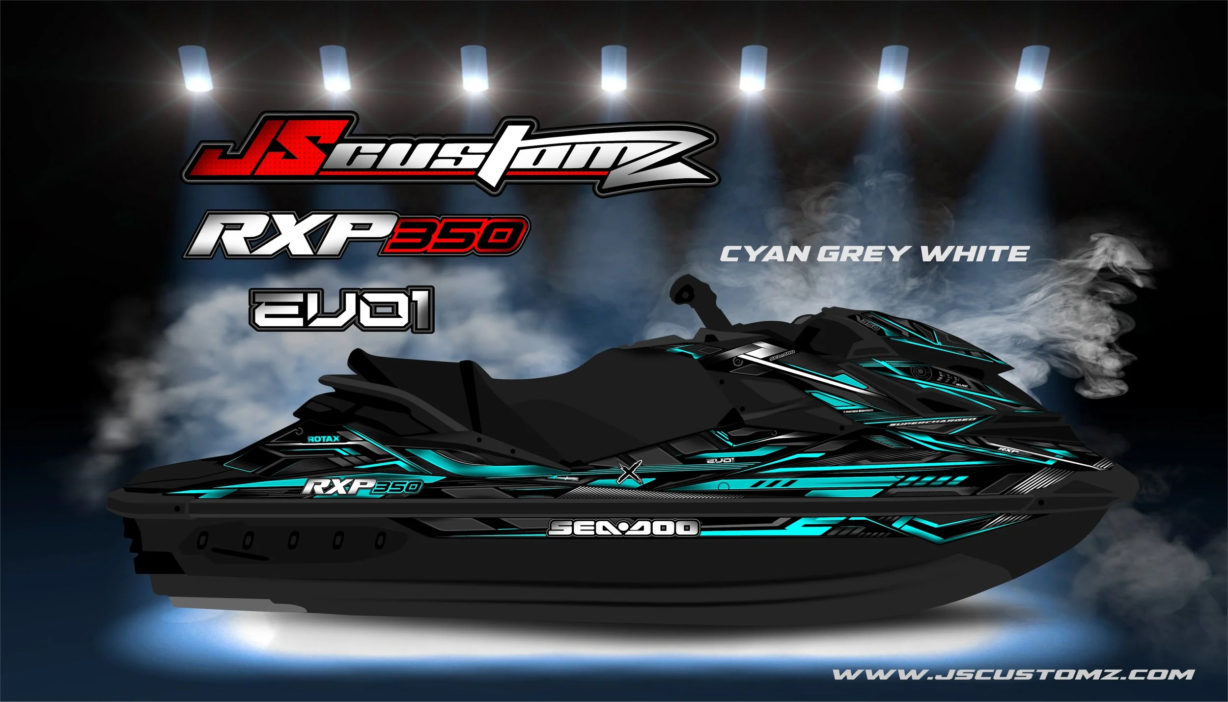 SEADOO RXPX 11-20 JS EVO1 GRAPHIC KIT CYAN GREY WHITE.jpg